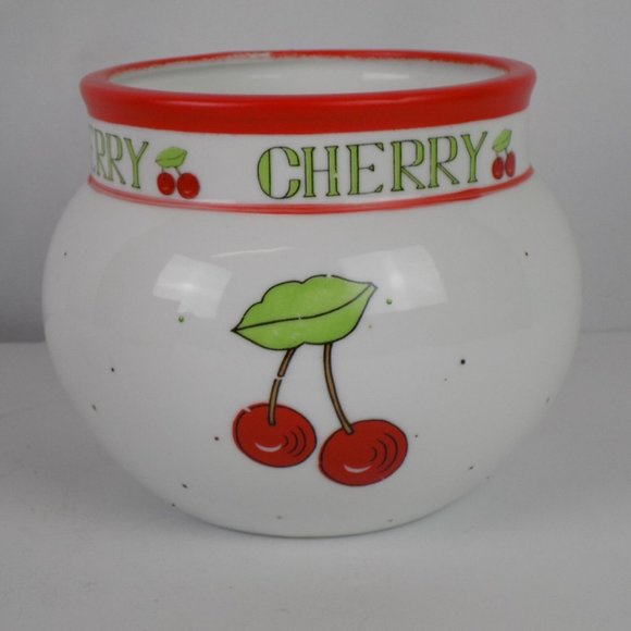 Indoor Cache Pot Planter 6" Retro Fruit Cherry Pacific Rim Import Corp Garden - Picture 3 of 8